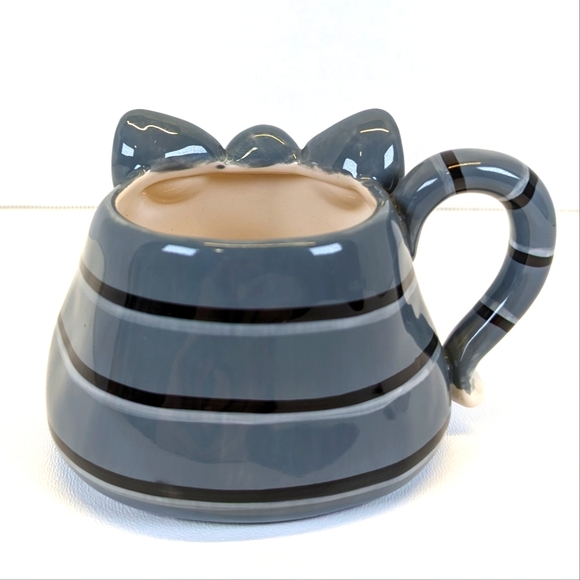 Vintage Russ Berrie Alley Katz Grey Striped Tabby Cat Mug 3D Features - Like New - Picture 2 of 5